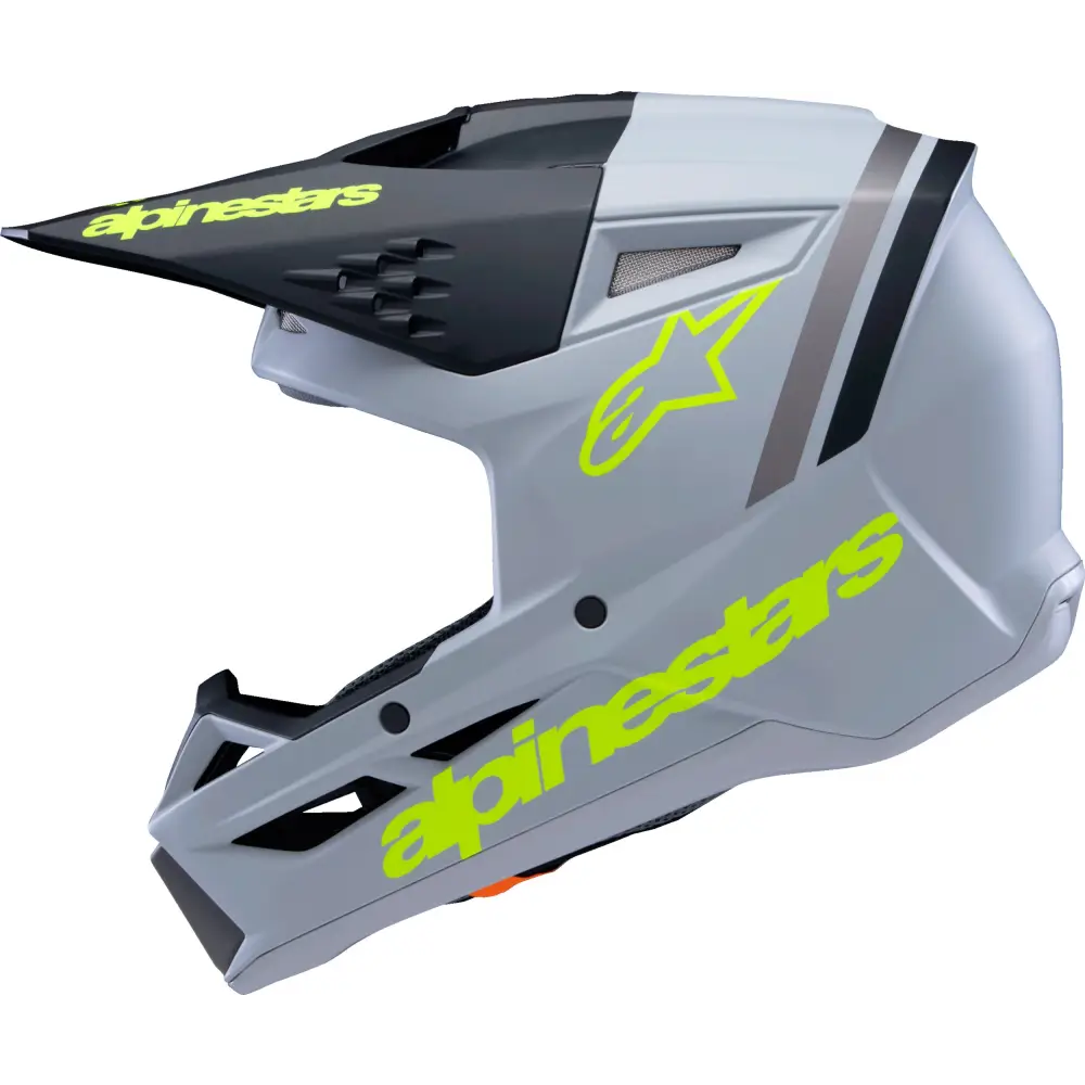 Sm3 Youth Radium Helmet Gry/Blk/Ylw Fluo Matte Ym