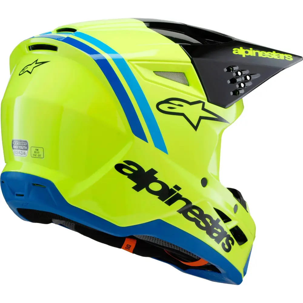 Sm3 Youth Radium Helmet Ylw Fluo/Blk/Blue Ym
