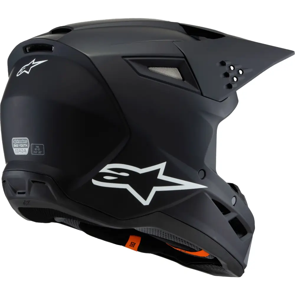Sm3 Youth Solid Helmet Black Matte Ys