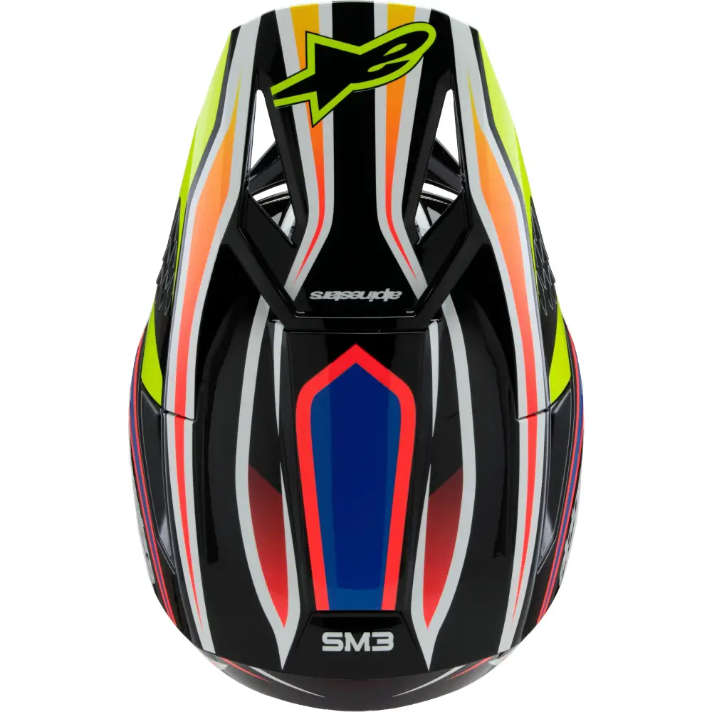 Sm3 Youth Wurx Helmet Blk/Ylw Fluo/Blue/Red  Yl