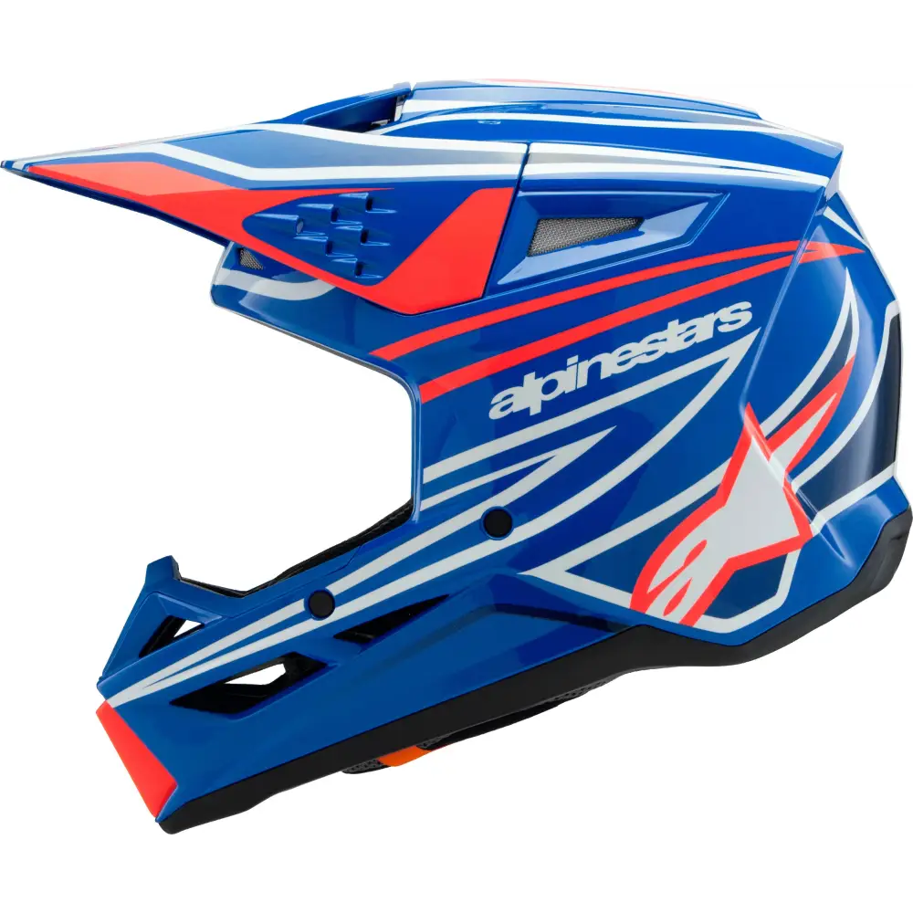 Sm3 Youth Wurx Helmet Blue/Red/Wht/Blk Yl