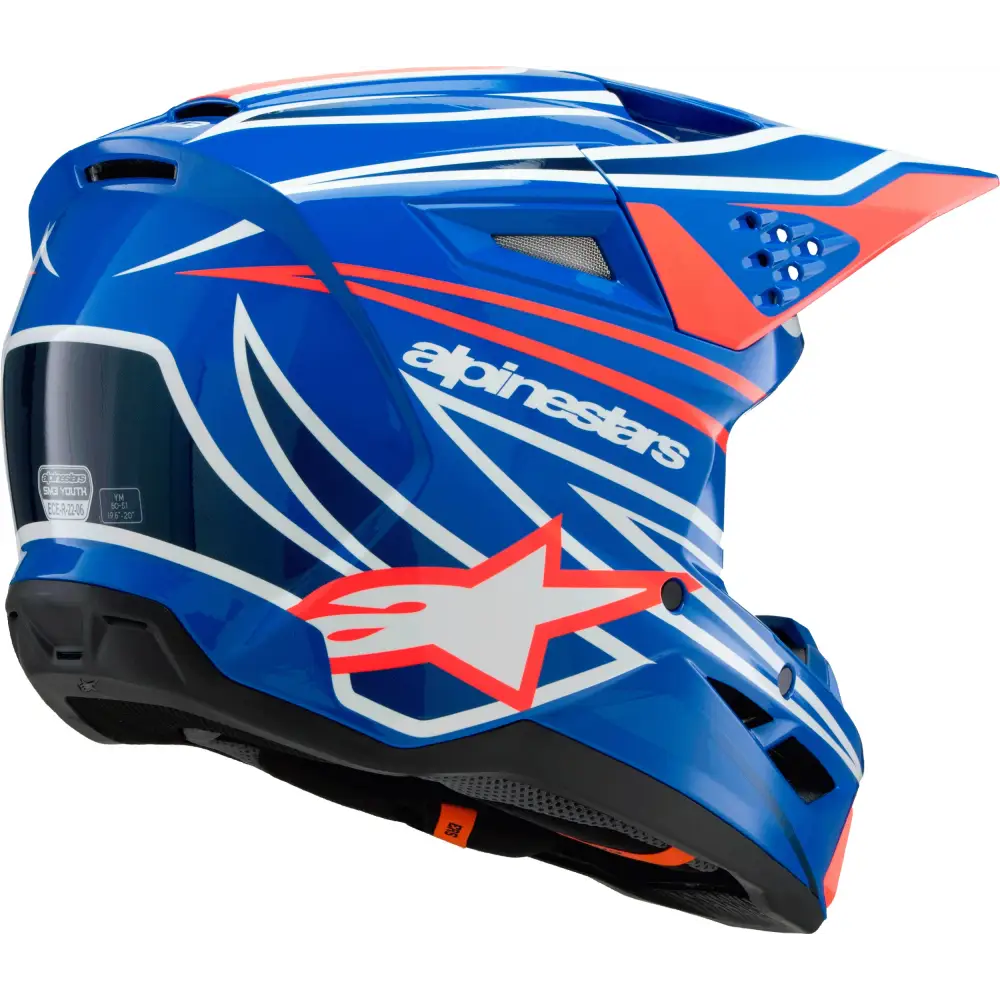 Sm3 Youth Wurx Helmet Blue/Red/Wht/Blk Ym
