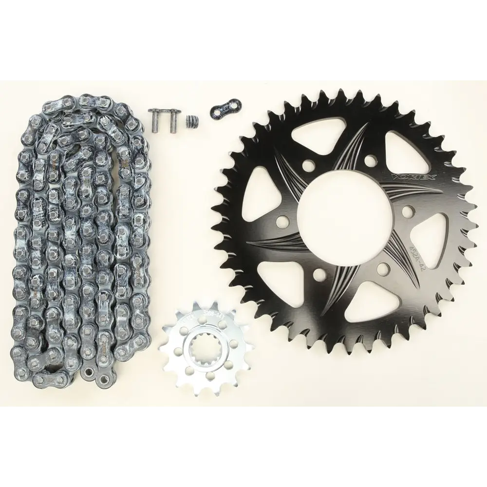 Sprocket/Chain Kit Stl/Alu 14/42t Blk Rx3 520 108l Blk