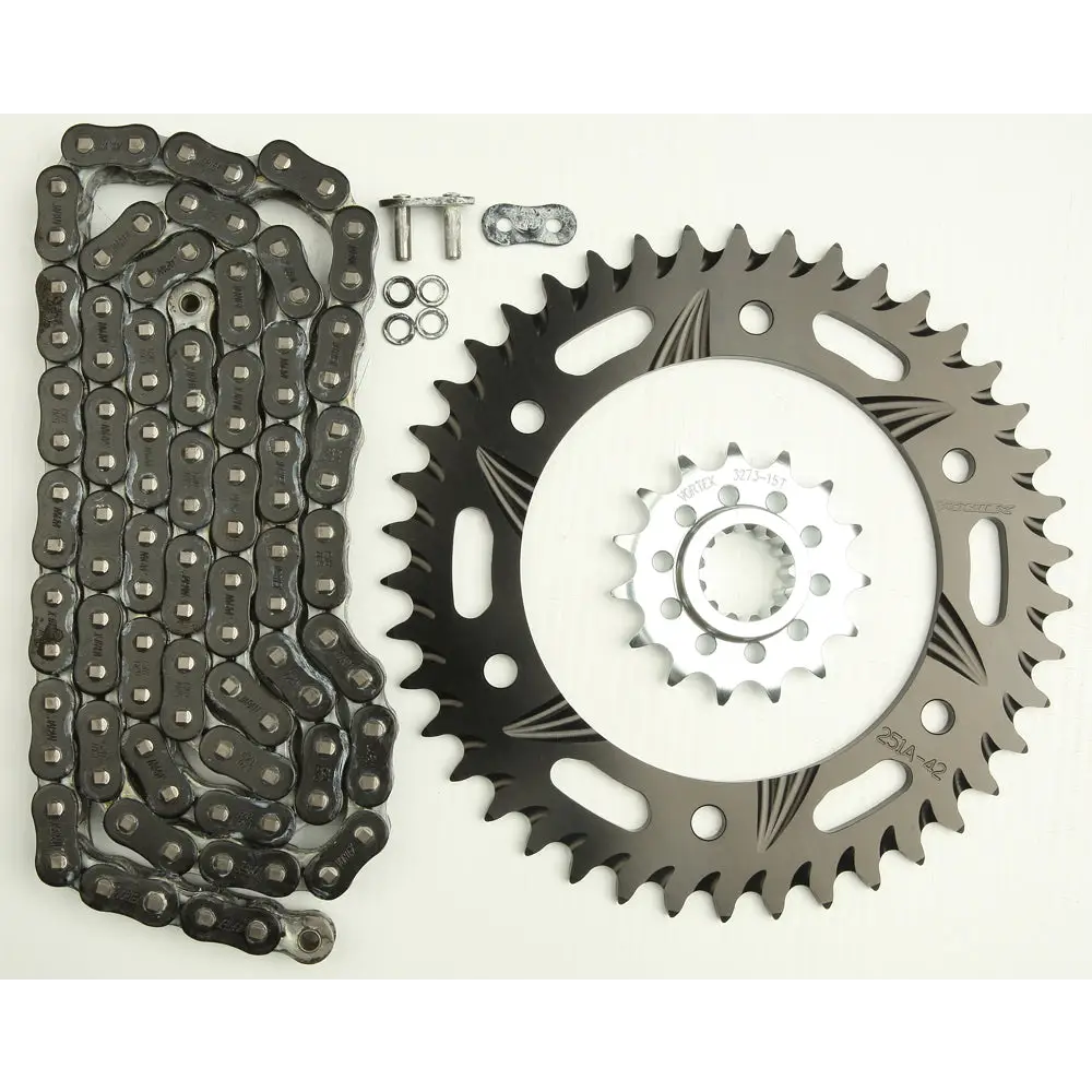 Sprocket/Chain Kit Stl/Alu 15/42t Blk Rx3 520 106l Blk