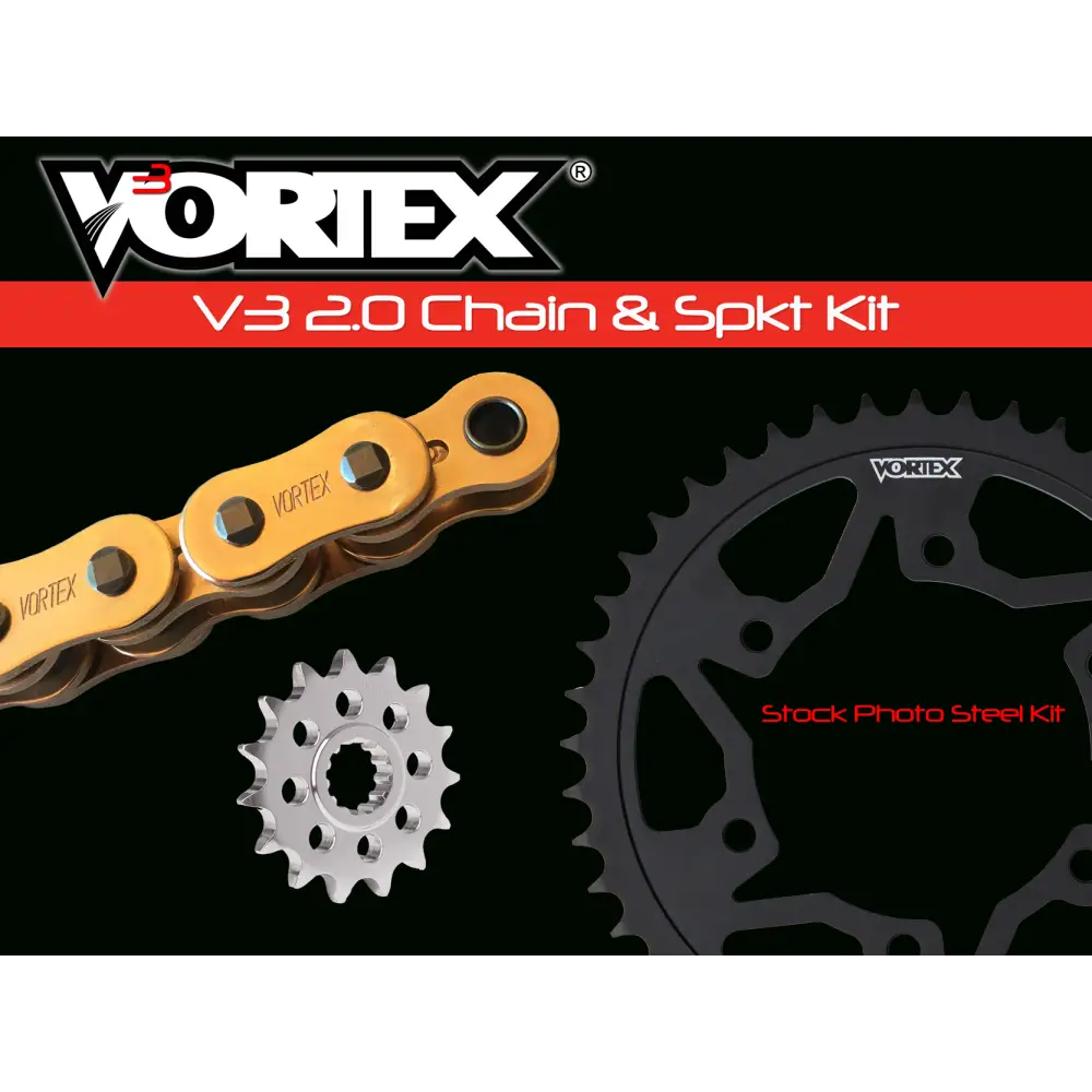 Sprocket/Chain Kit Stl/Stl 15/45t Sil Rx3 520 110l Gld