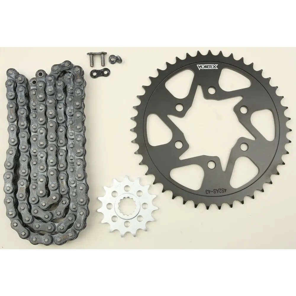 Sprocket/Chain Kit Stl/Stl 15/45t Sil Sx3 520 112l Blk