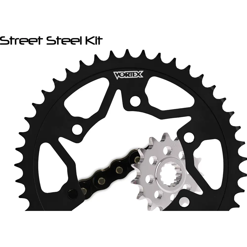Sprocket/Chain Kit Stl/Stl 16/41t Sil Sx3 530 114l Blk