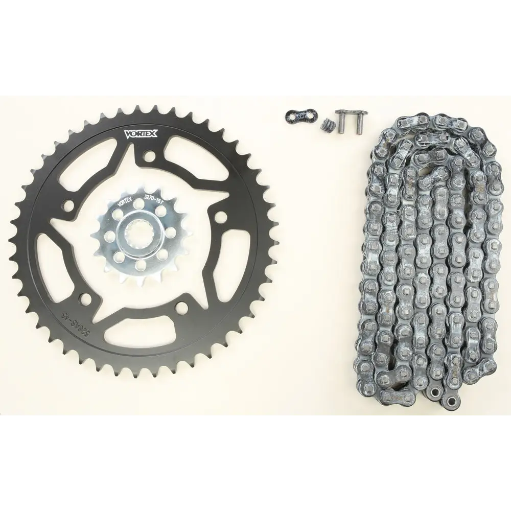 Sprocket/Chain Kit Stl/Stl 16/45t Sil Rx3 520 110l Blk