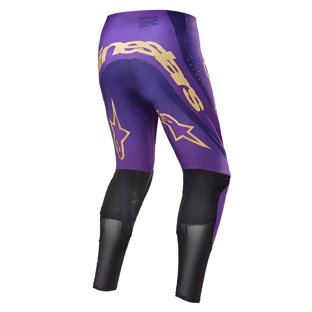 Supertech Le Champ Pants Ultraviolet/Gold/Black Sz 40