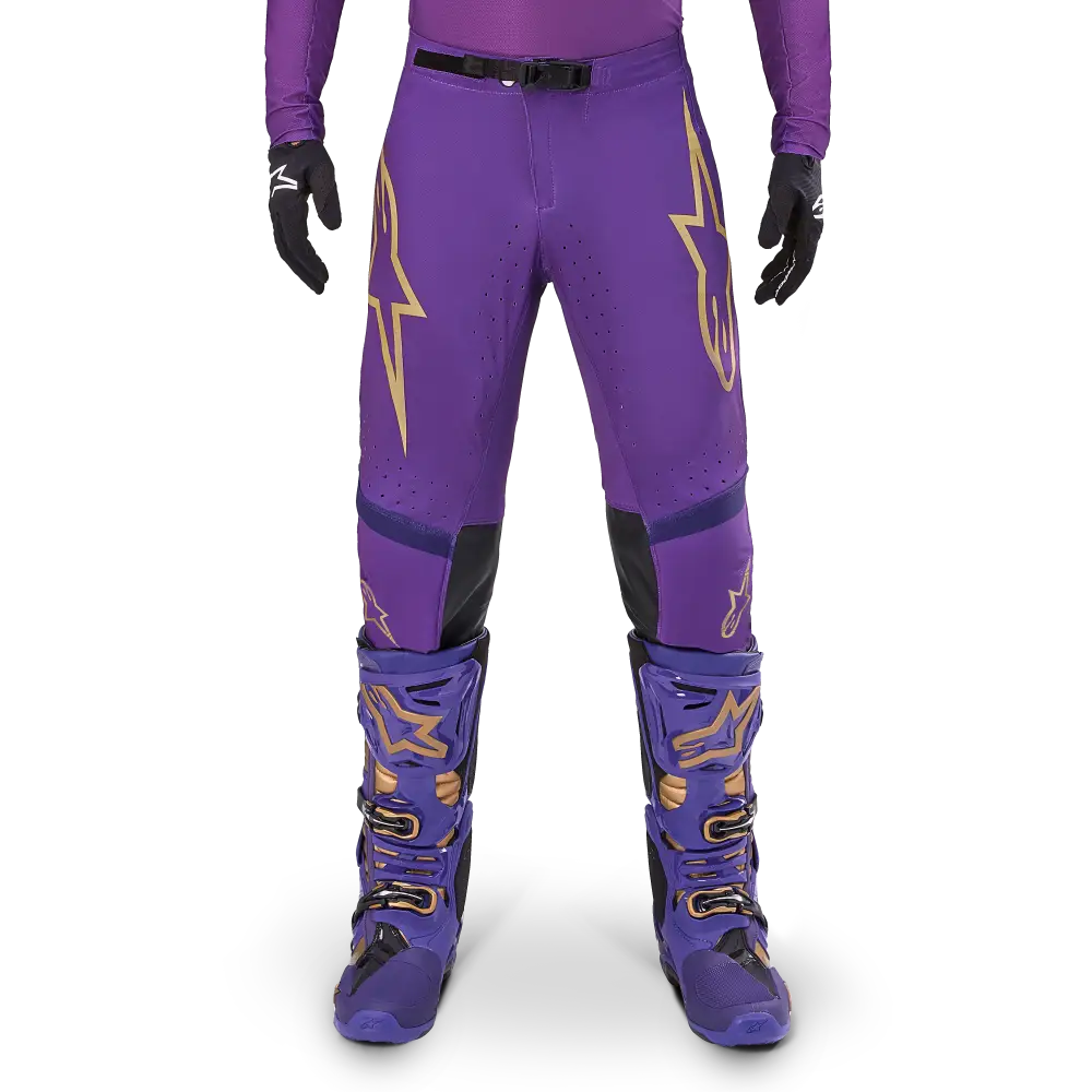 Supertech Le Champ Pants Ultraviolet/Gold/Black Sz 40