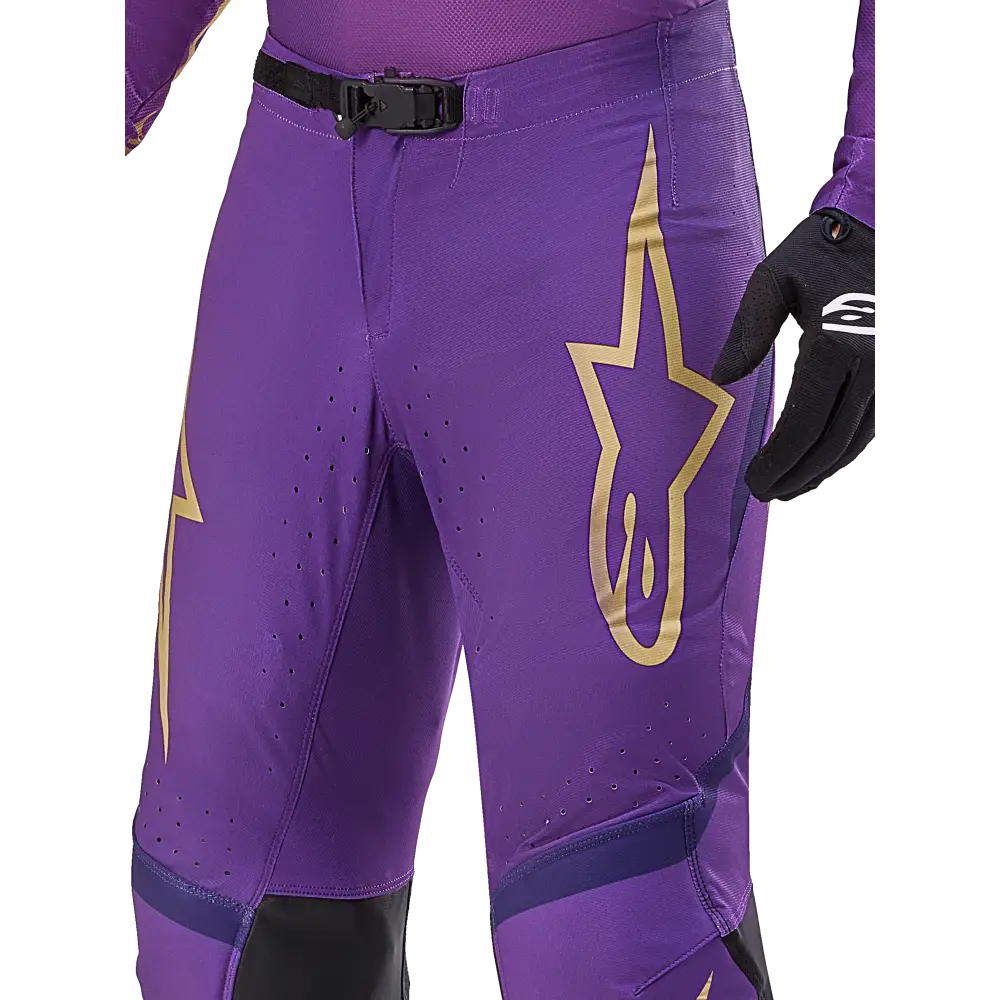 Supertech Le Champ Pants Ultraviolet/Gold/Black Sz 40