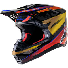 Supertech S M10 Era Helmet Gold Ylw/Rio Red Glossy Md