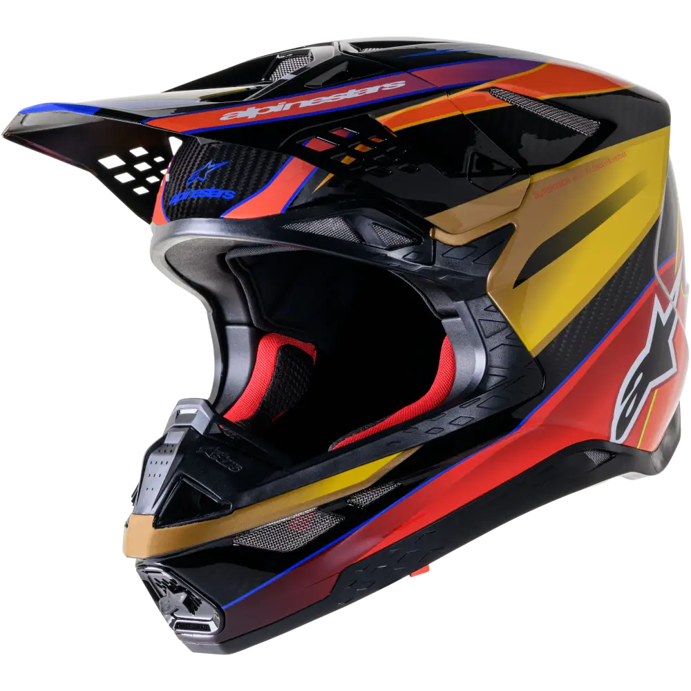 Supertech S M10 Era Helmet Gold Ylw/Rio Red Glossy Sm