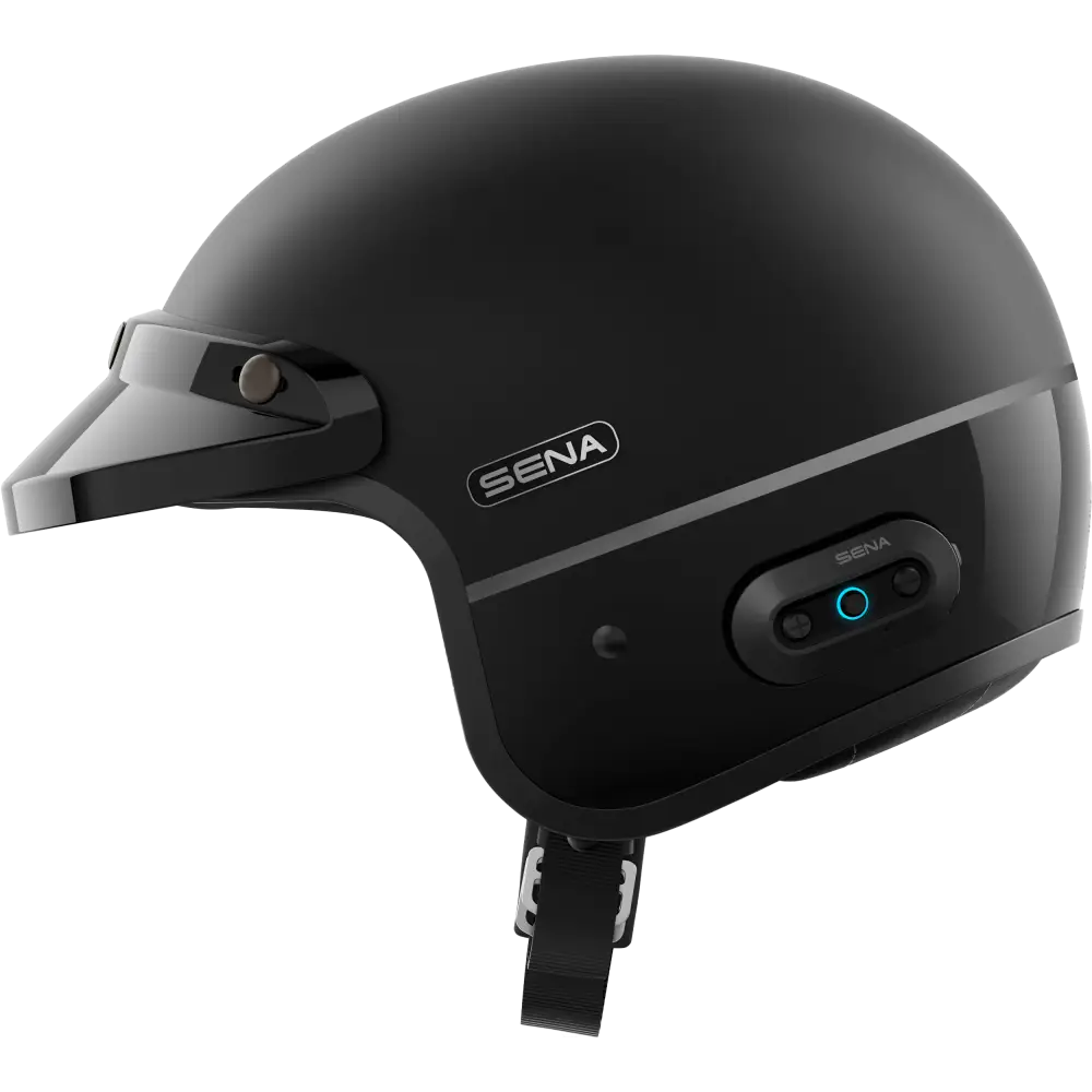 Surge Open Face Helmet W/Mesh Matte Black/Glossy Black Sm