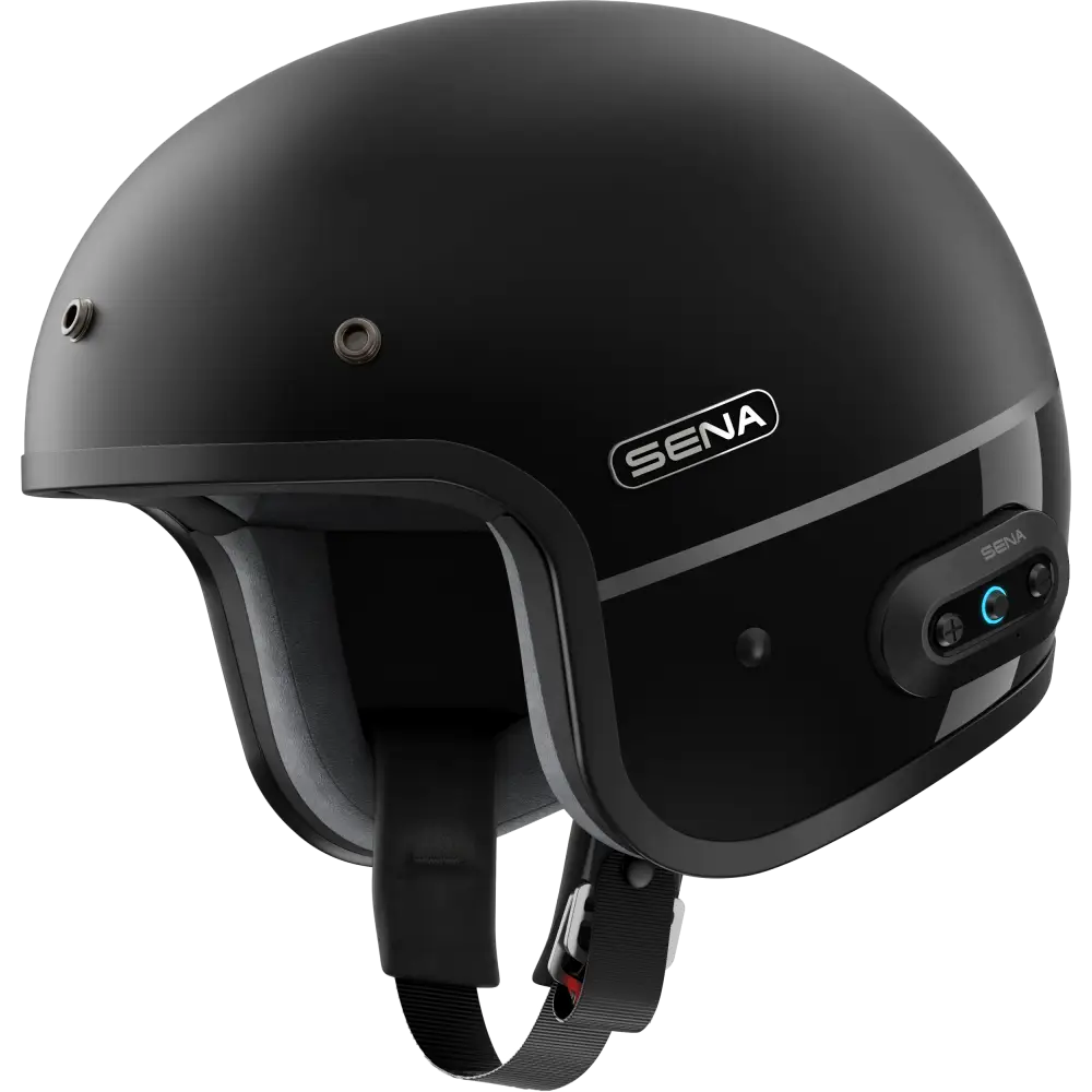 Surge Open Face Helmet W/Mesh Matte Black/Glossy Black Xl