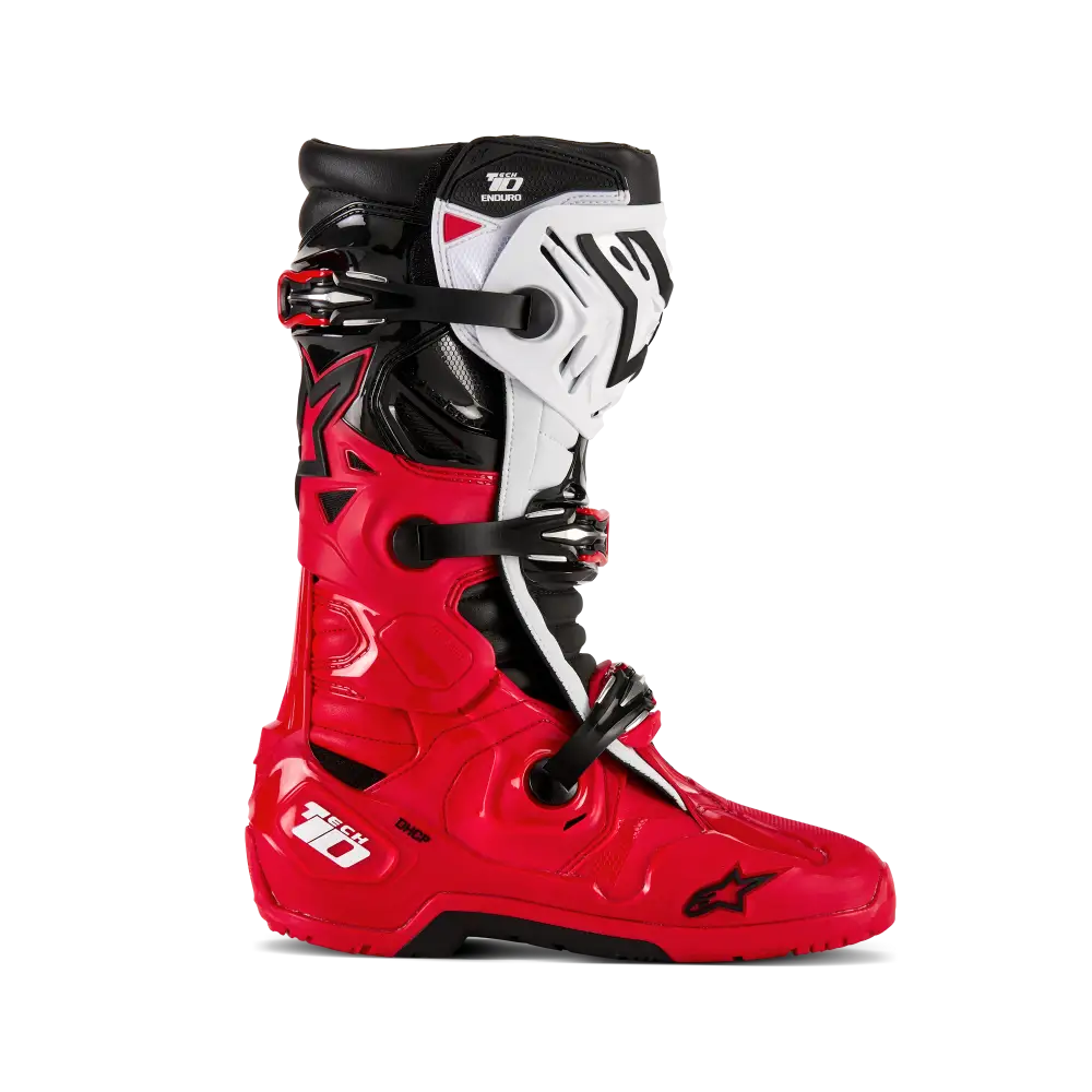 Tech 10 Enduro Boots Bright Red/Black/White 9