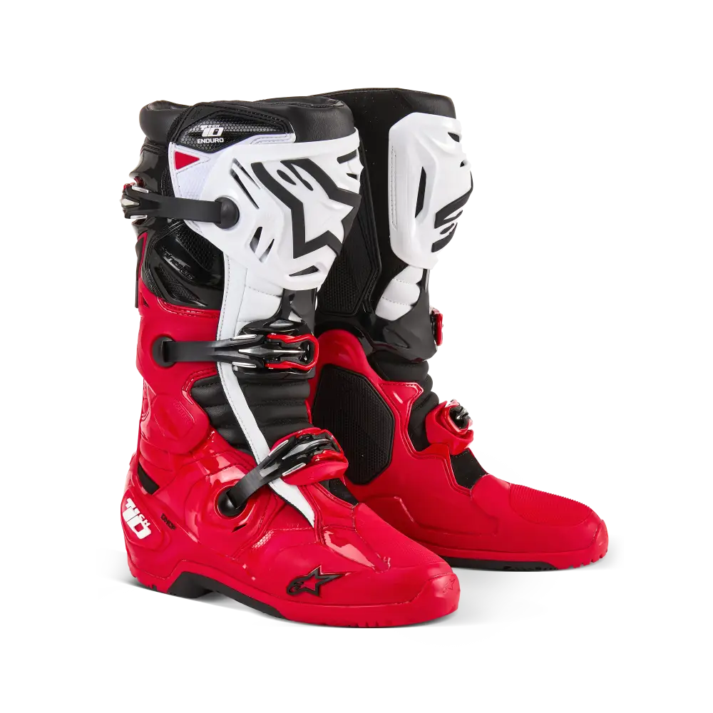 Tech 10 Enduro Boots Bright Red/Black/White 9