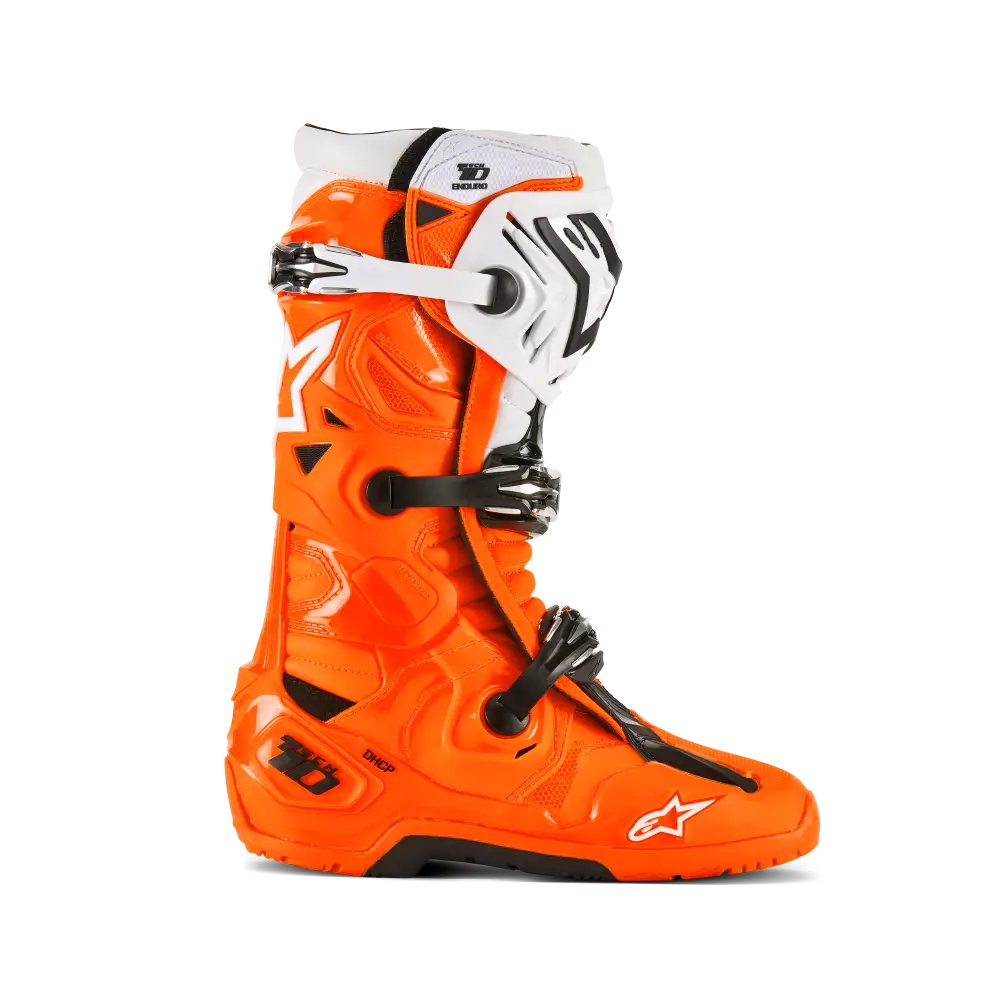 Tech 10 Enduro Boots Orange Fluo/Black/White 7