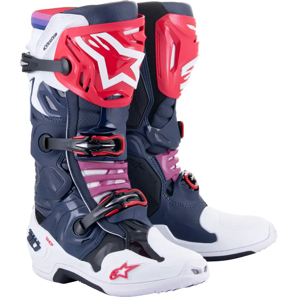 Tech 10 Supervented Boots Night Nvy/Wht/Rainbow Sz 7