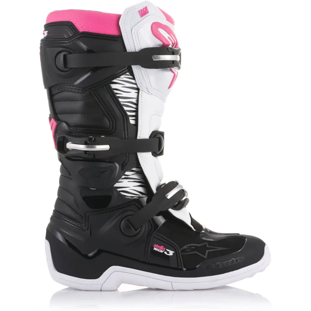 Tech 3 Stella Boots Black/White/Pink Sz 08