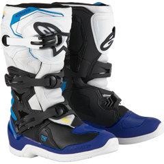 Tech 3s Youth Boots Wht/Blk/Enamel Blue Sz 6