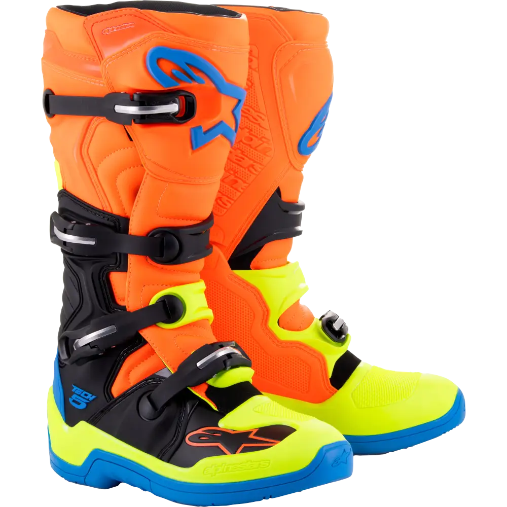 Tech 5 Boots Blue/Orange/Yellow Fluo Sz 7