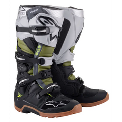 Tech 7 Enduro Boots Blk/Slvr/Mltry Grn Sz 13