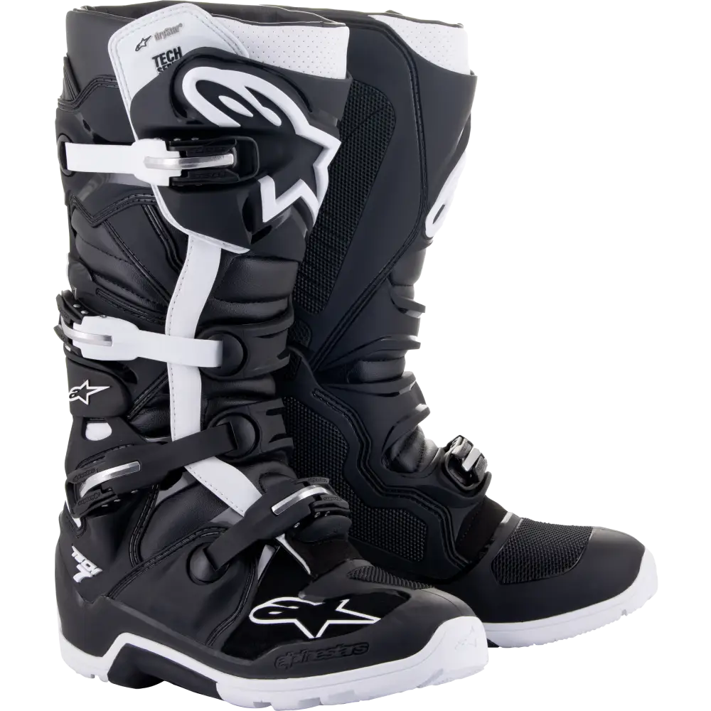 Tech 7 Enduro Drystar Boots Black/White Sz 5