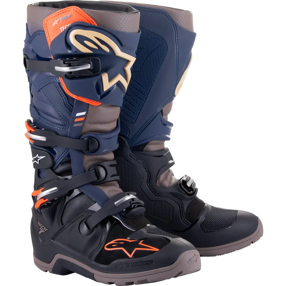 Tech 7 Enduro Drystar Boots Blk/Ngt Nvy/Wm Grey Sz 8 482-47308
