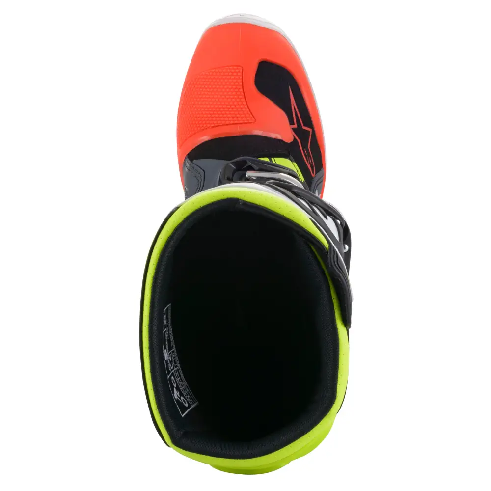 Tech 7s Boots Dark Grey/ Red Fluo/Yellow Fluo Sz 03