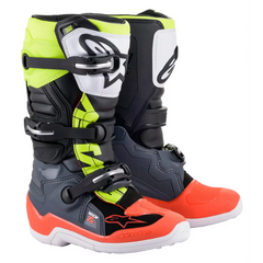 Tech 7s Boots Dark Grey/ Red Fluo/Yellow Fluo Sz 06