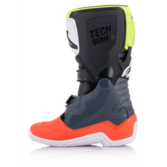 Tech 7s Boots Dark Grey/ Red Fluo/Yellow Fluo Sz 06