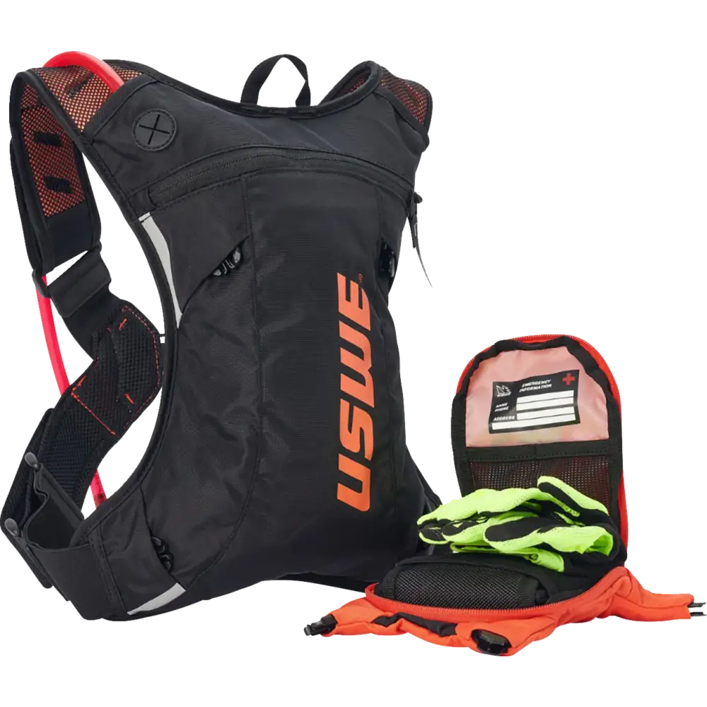 USWE Moto Hydration Pack - 3L - Factory Orange/Black 2033438