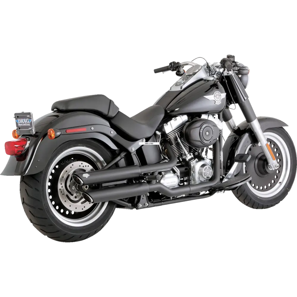 VANCE & HINES Twin Slash 3" Slip-On Mufflers - Black 46844