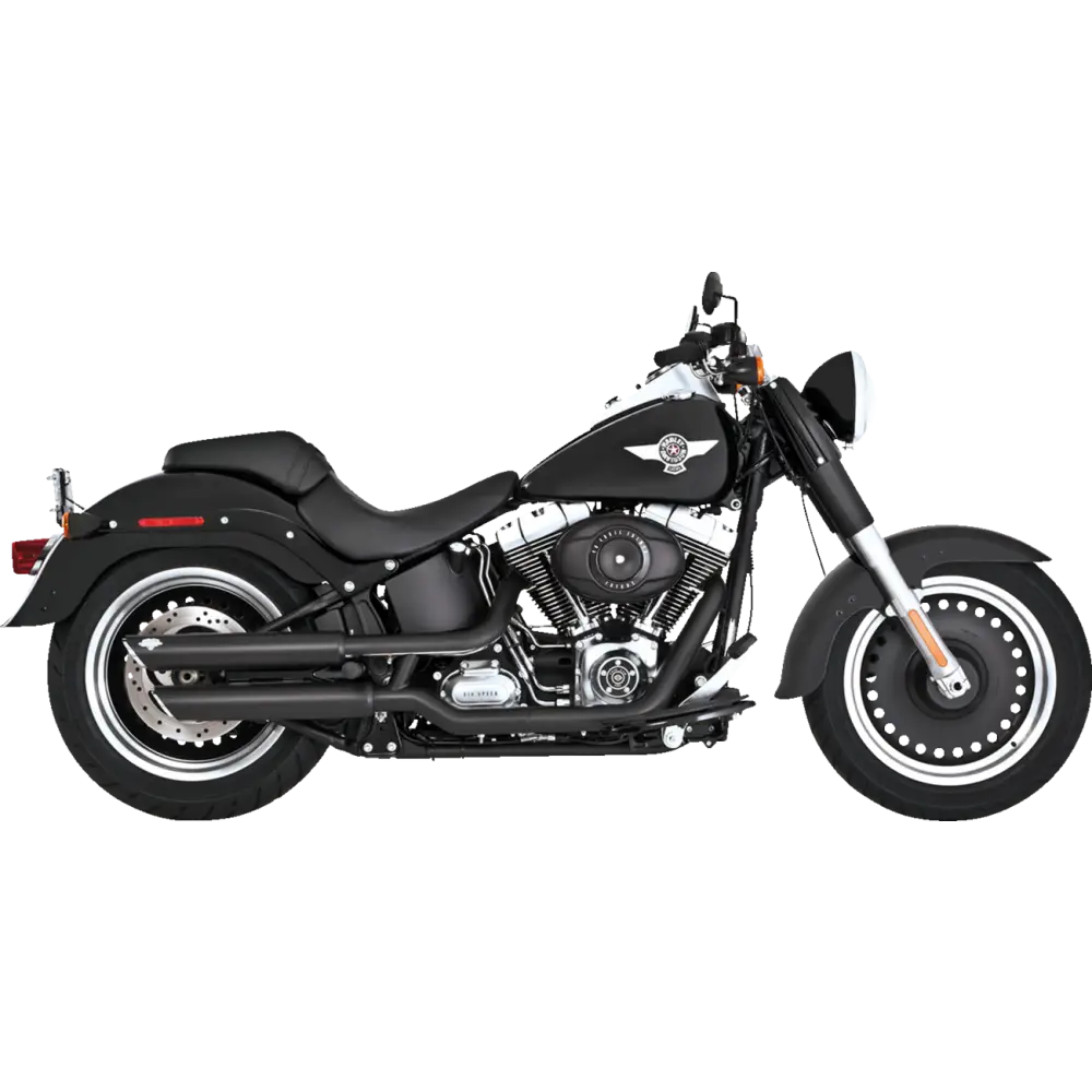 VANCE & HINES Twin Slash 3" Slip-On Mufflers - Black 46844