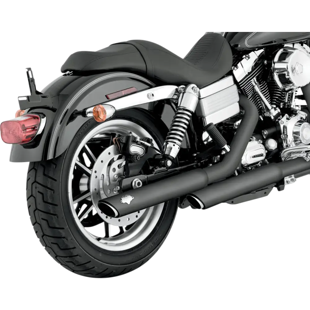 VANCE & HINES Twin Slash Mufflers - Black 46837