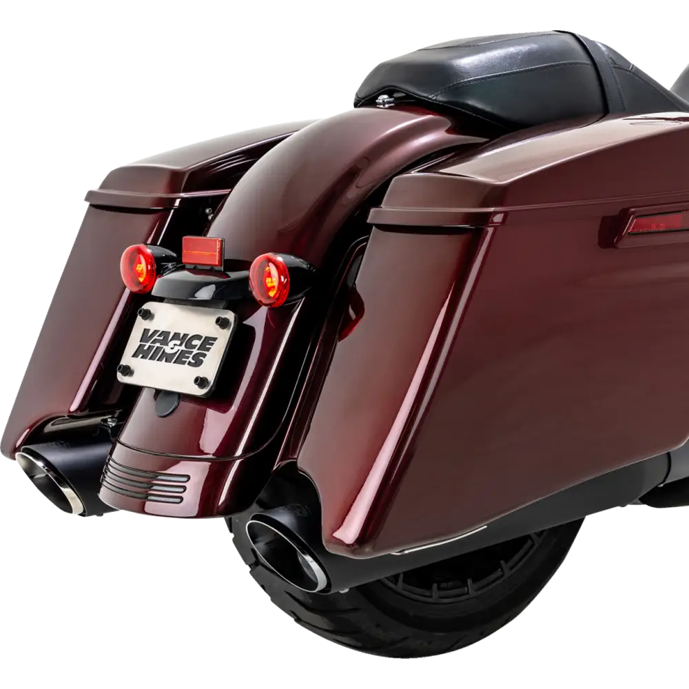 VANCE & HINES Twin Slash Slip-On Muffler - Black 46672
