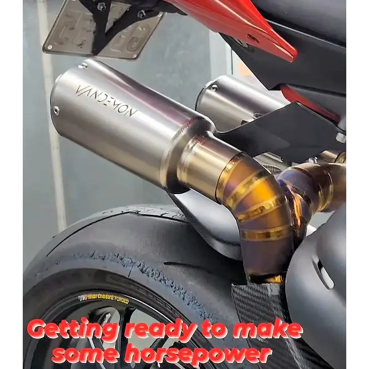 Vandemon Performance Ducati Panigale & Streetfighter V4 Titanium High Mount 3/4 Slip-On 2018-2022 - Exhaust