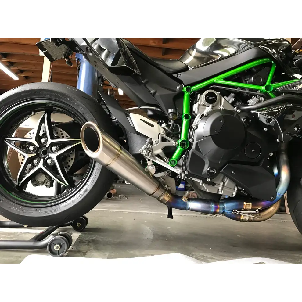 Vandemon Performance Kawasaki Ninja H2 & H2R Brushed Titanium Exhaust System 2015-2024 - Exhaust