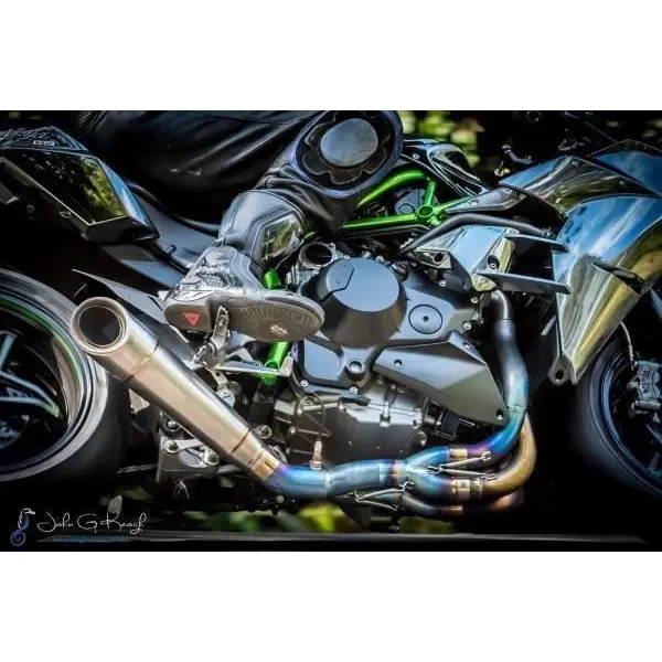 Vandemon Performance Kawasaki Ninja H2 & H2R Brushed Titanium Exhaust System 2015-2024 - Exhaust