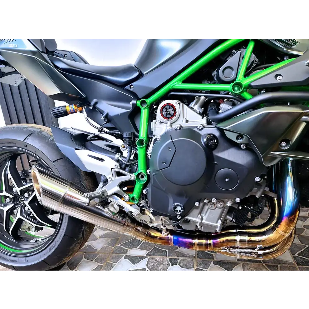 Vandemon Performance Kawasaki Ninja H2 & H2R Polished Titanium Exhaust System 2015-2024 - Exhaust