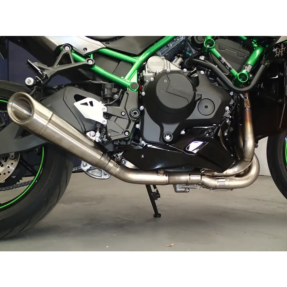 Vandemon Performance Kawasaki Ninja ZH2 Brushed Titanium Exhaust System 2020-24 - Exhaust