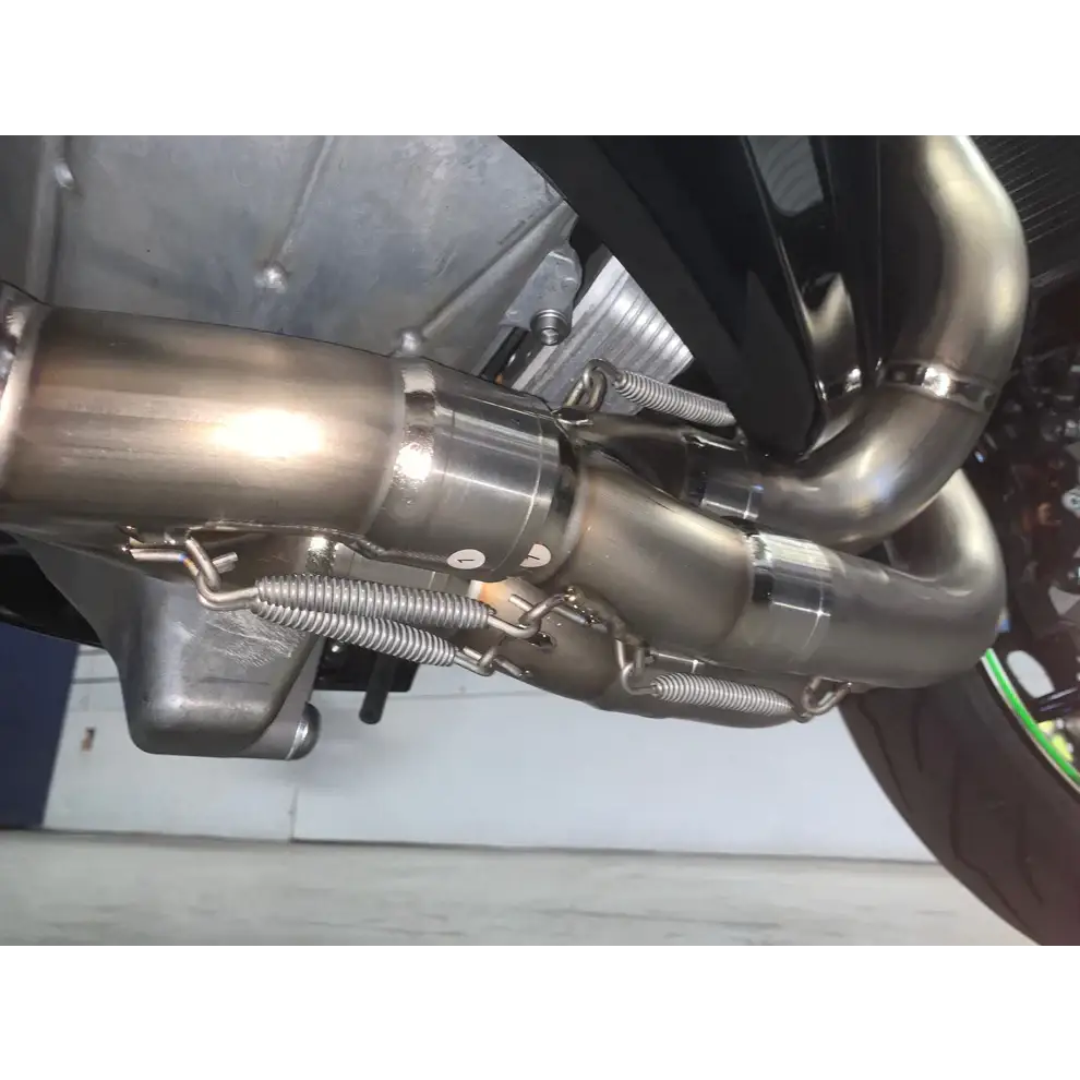 Vandemon Performance Kawasaki Ninja ZH2 Brushed Titanium Exhaust System 2020-24 - Exhaust