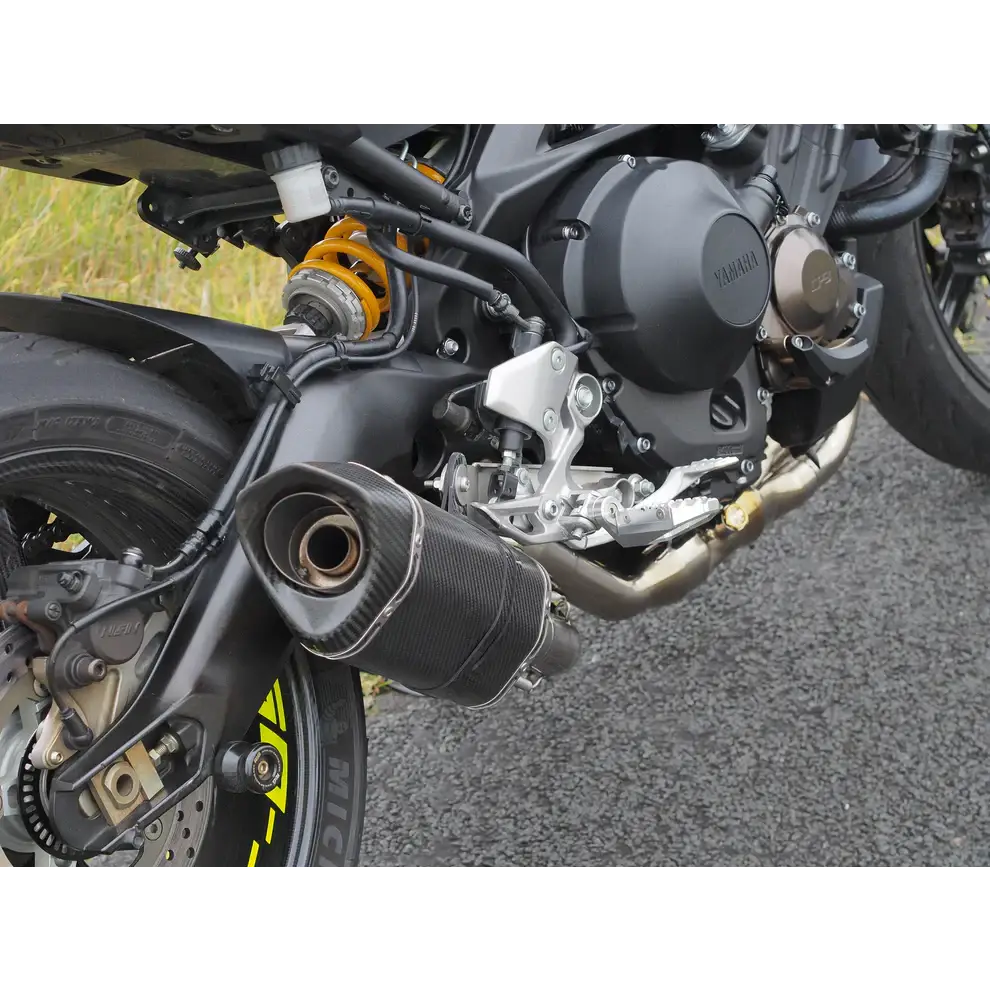 Vandemon Performance Yamaha MT09 FZ09 XSR900 Titanium Doughnut Exhaust & Carbon Fiber Muffler 2016-20 - Exhaust