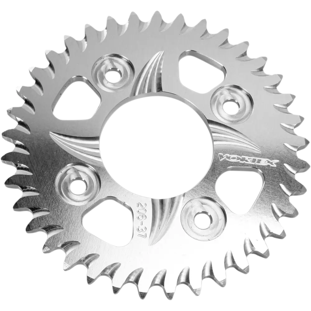 VORTEX Aluminum Sprocket - Silver - Rear - 37 Tooth 206-37