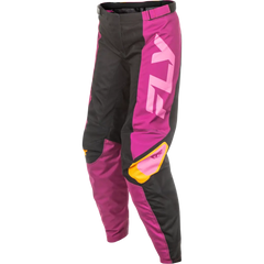 Women's F 16 Pants Ca/Ny Black/Mauve/Yellow Sz 11/12