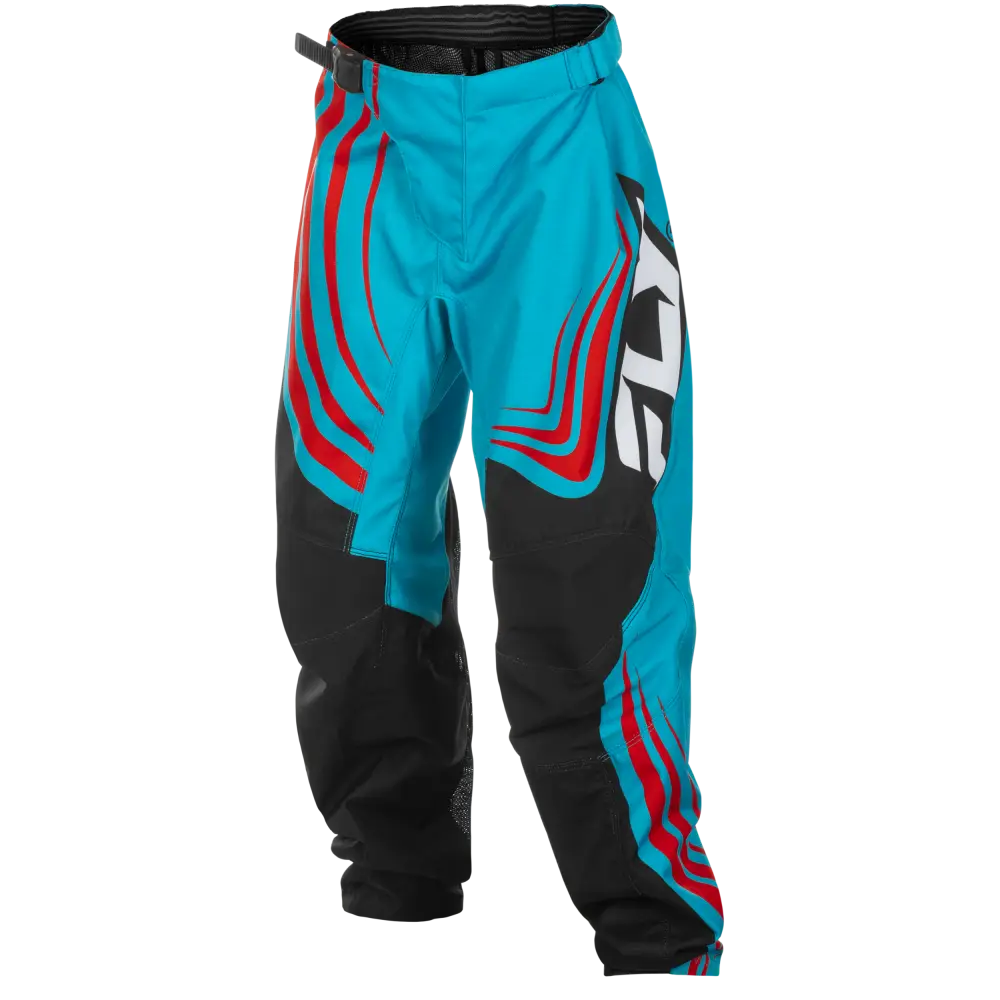 Youth F 16 Pants Ca/Ny Cyan/Black/Red Sz 18