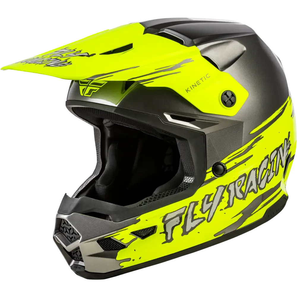 hi vis shoei helmet Youth Kinetic Surge Helmet Grey/Hi Vis Ym