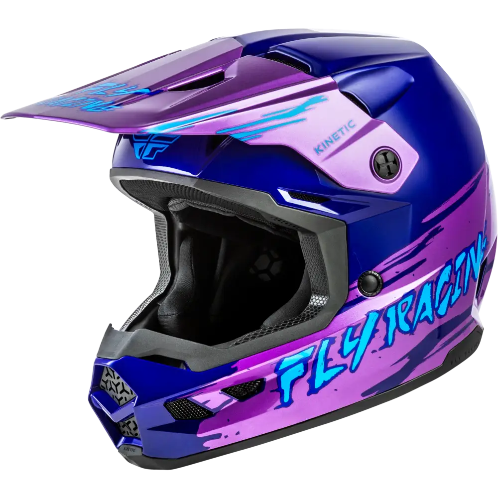 Youth Kinetic Surge Helmet Pink/Purple/Teal Ys
