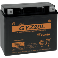YUASA AGM Battery - GYZ20L YUAM720GZ